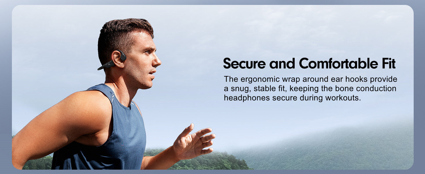 Mrytky bone conduction headphones open ear wireless black
Mrytky Bluetooth 5.4 sport headphones with mic
Mrytky waterproof bone conduction headset for running
Mrytky open ear headphones with 10 hour battery life
Mrytky wraparound bone conduction earphones for cycling
Mrytky IPX5 waterproof Bluetooth headphones side view
Mrytky titanium frame wireless sport headphones top view
Mrytky ergonomic bone conduction headphones on model